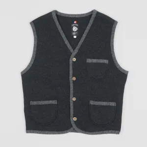 A Piece of Chic Black and Gray Wool Vest
