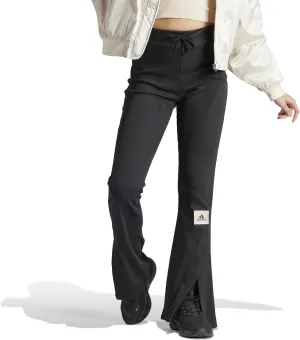adidas Women's Lounge Ribbed Flared Leg Pants