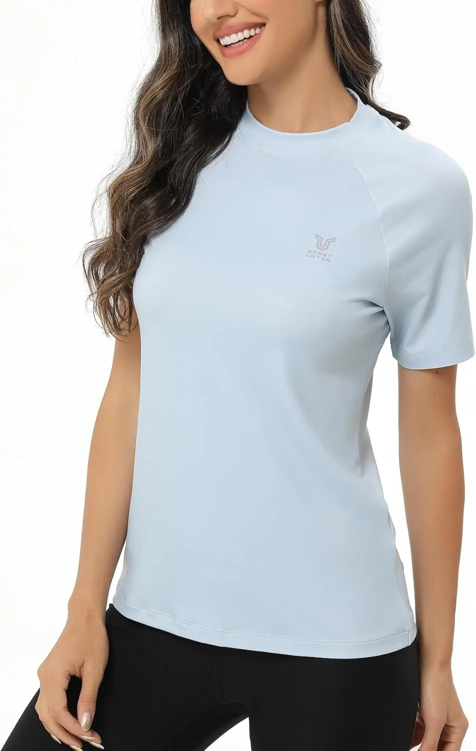 ADOREISM Women's Rash Guard Short Sleeve UPF 50  Quick-Dry Swim Shirt Women
