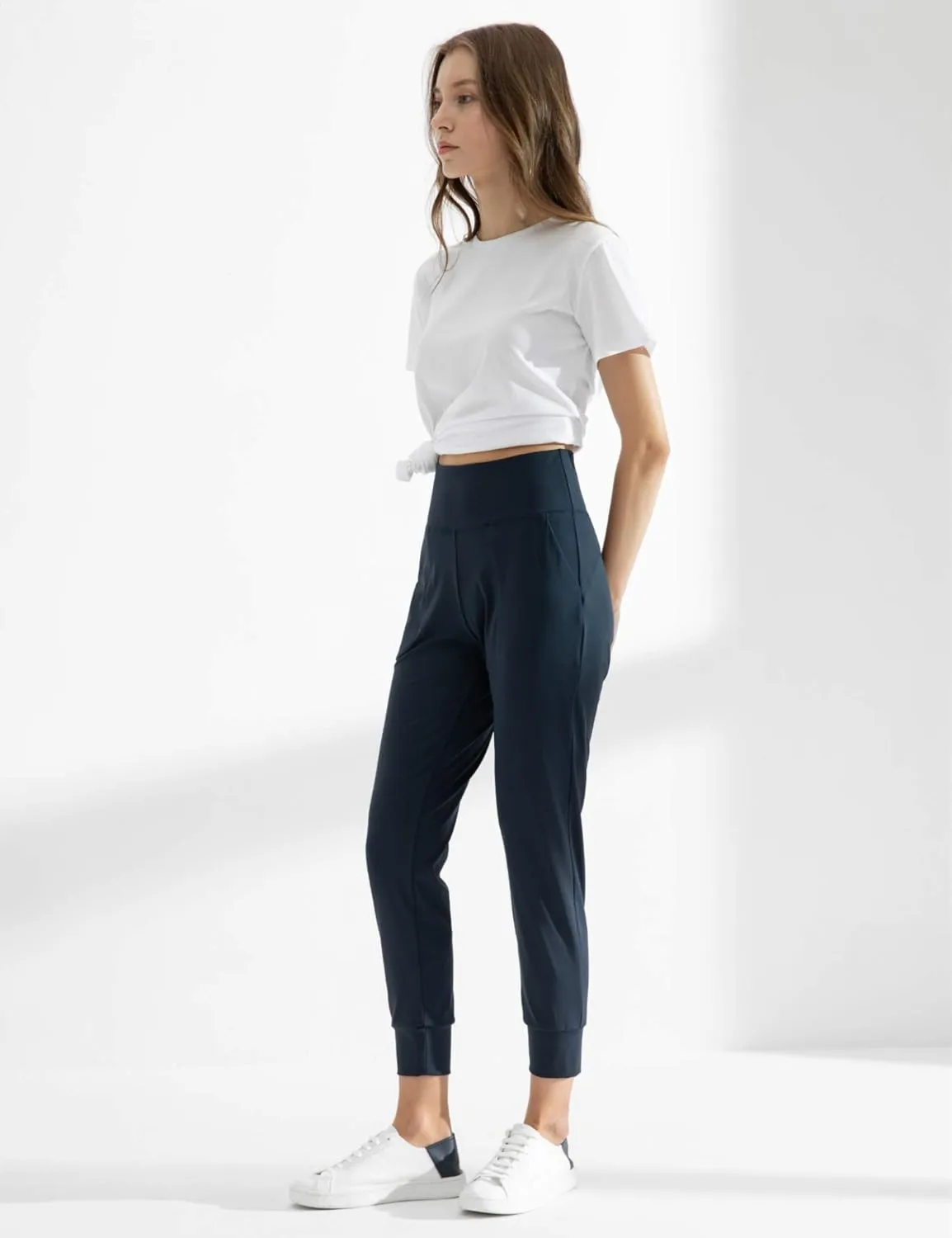 AJISAI Women's High Waisted Joggers with Pockets Yoga Pants for Running Lounge