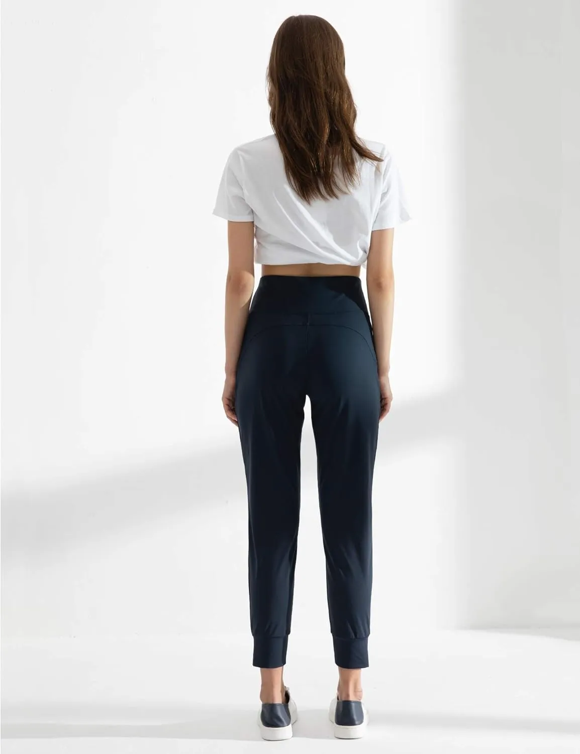AJISAI Women's High Waisted Joggers with Pockets Yoga Pants for Running Lounge