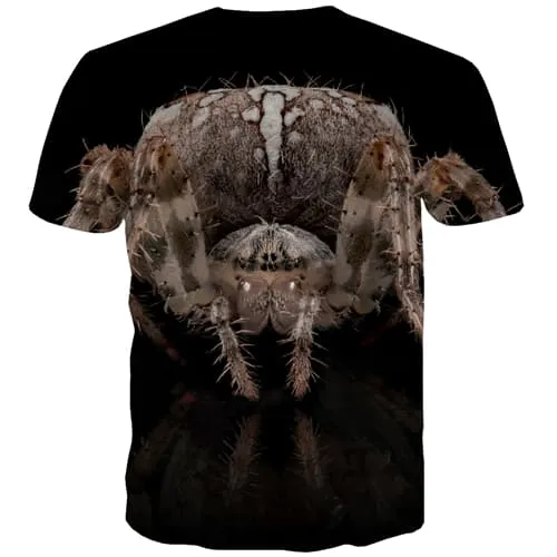 Animal T shirts Men Spider Tshirt Anime Black T shirts Funny Street Tshirts Casual