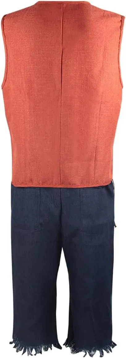 Anime Cosplay Monkey D Costume Red Vest Shorts Hat Rope Anime Outfit Adults Men for Halloween Party