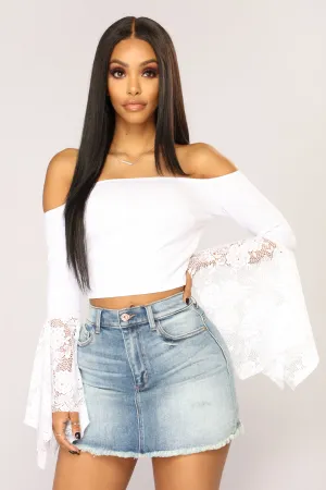 Arlette Long Sleeve Top - White