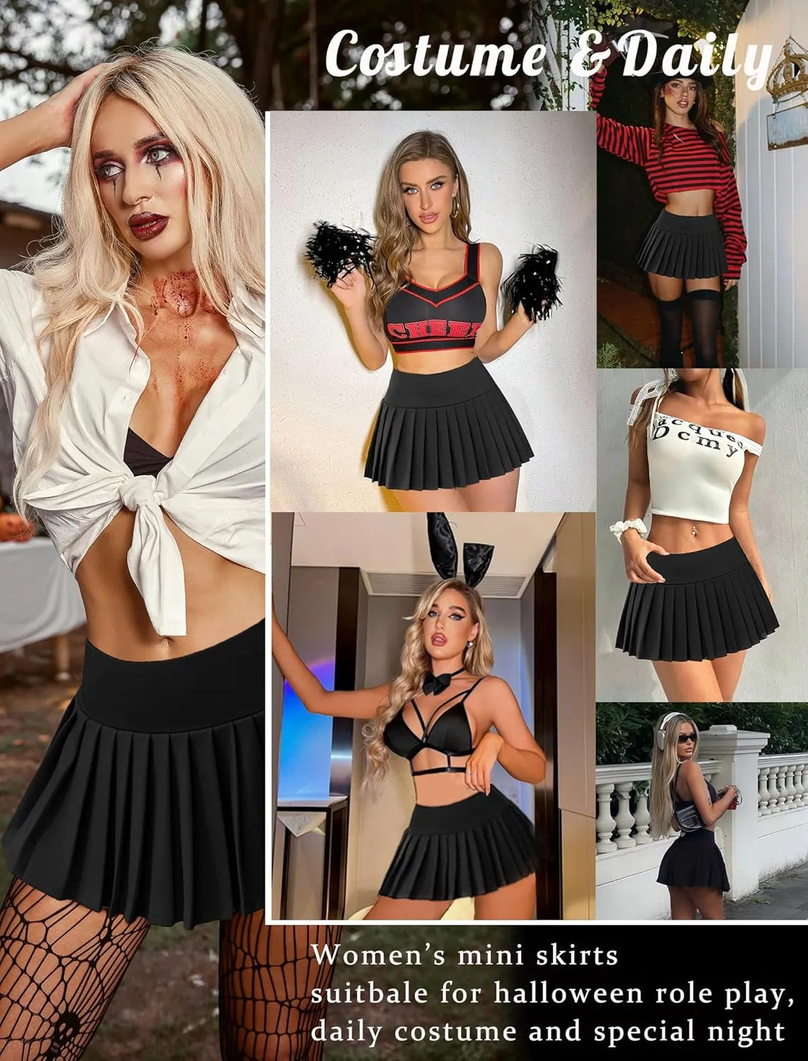 Avidlove Skirts for Women Y2k Mini Skirt Casual Pleated Short Skirts Pleated Cheer Skirt