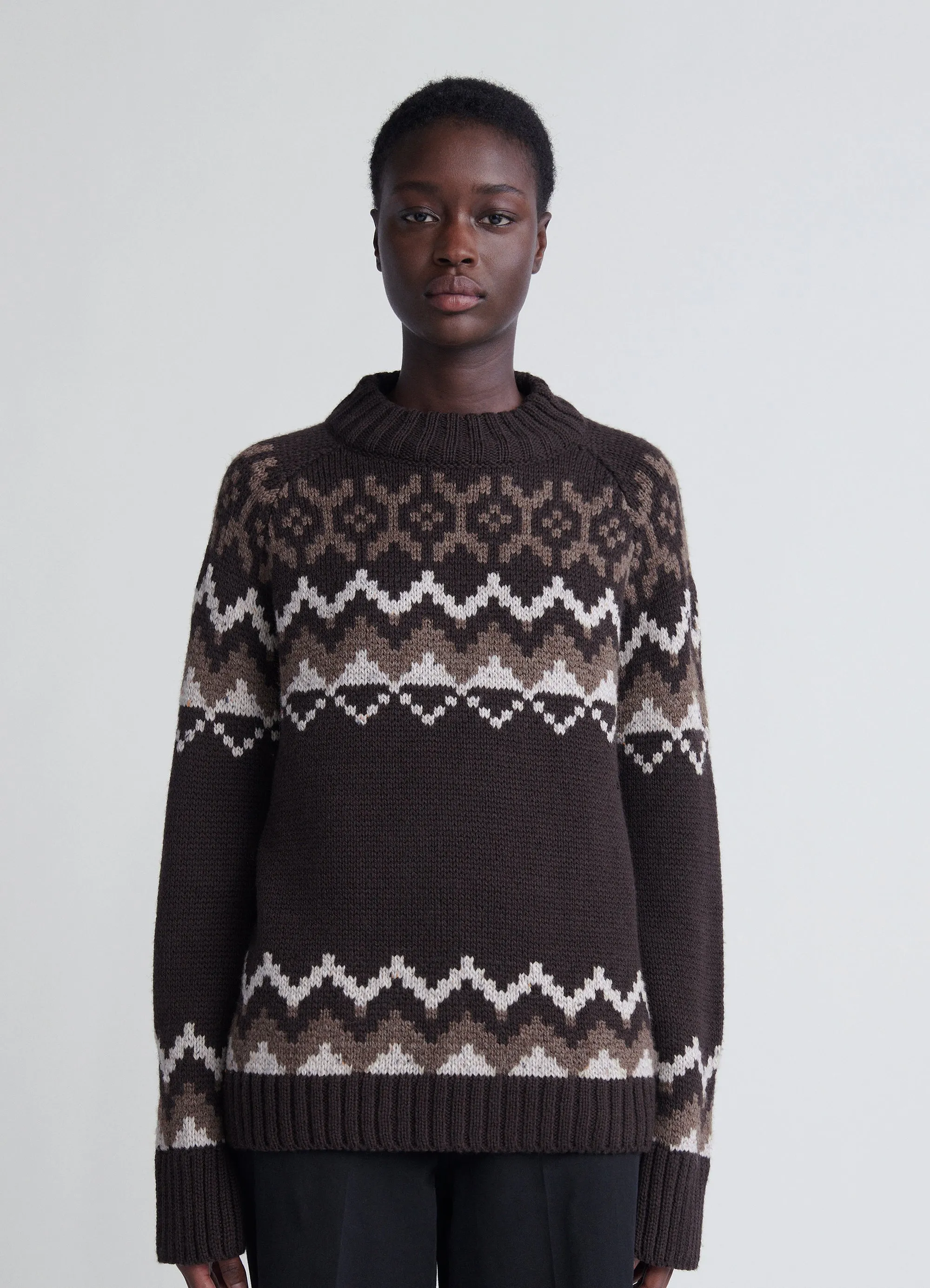 Bansha Fair Isle Knit in Brown