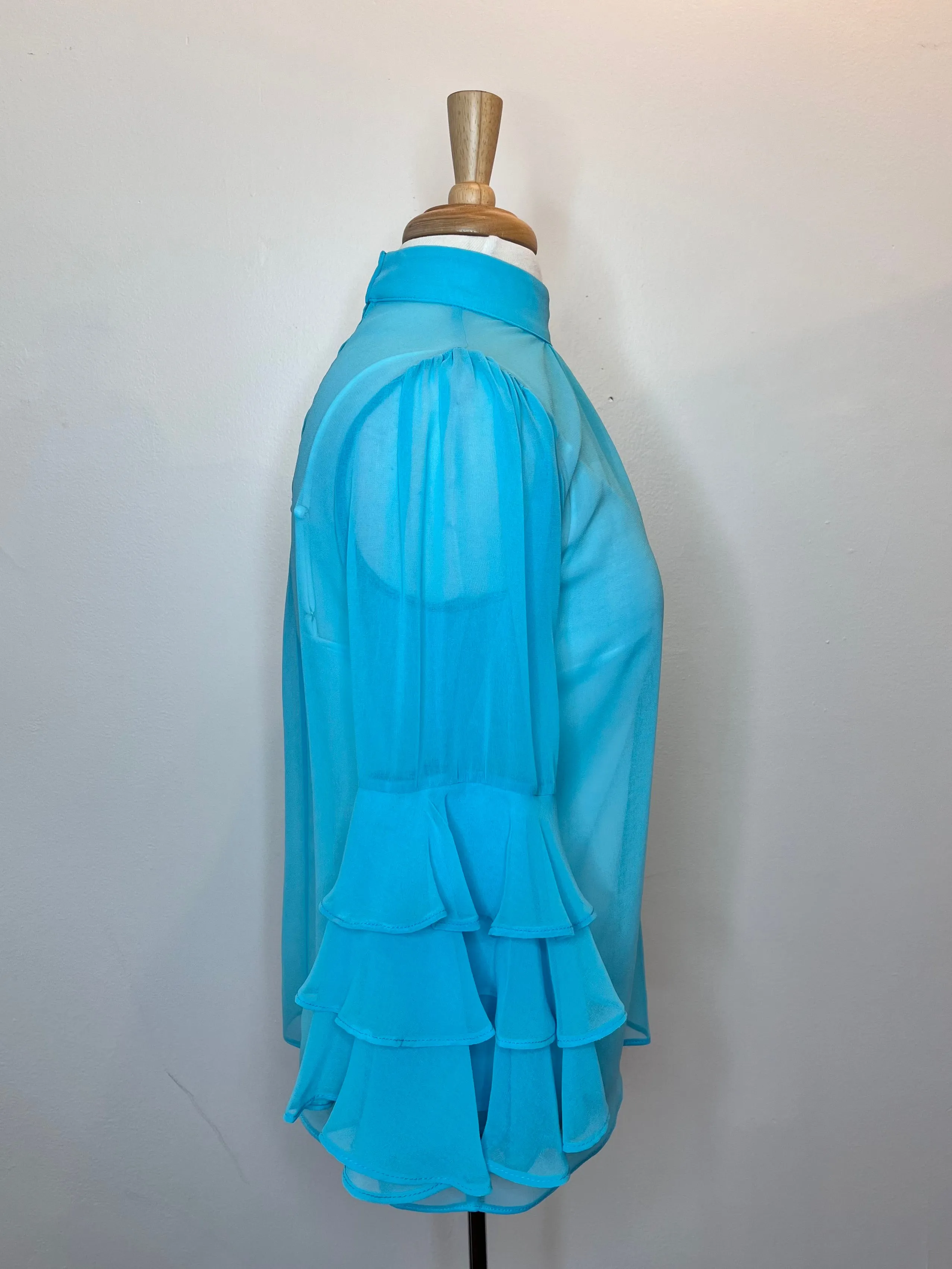 Bell Sleeve Chiffon Top