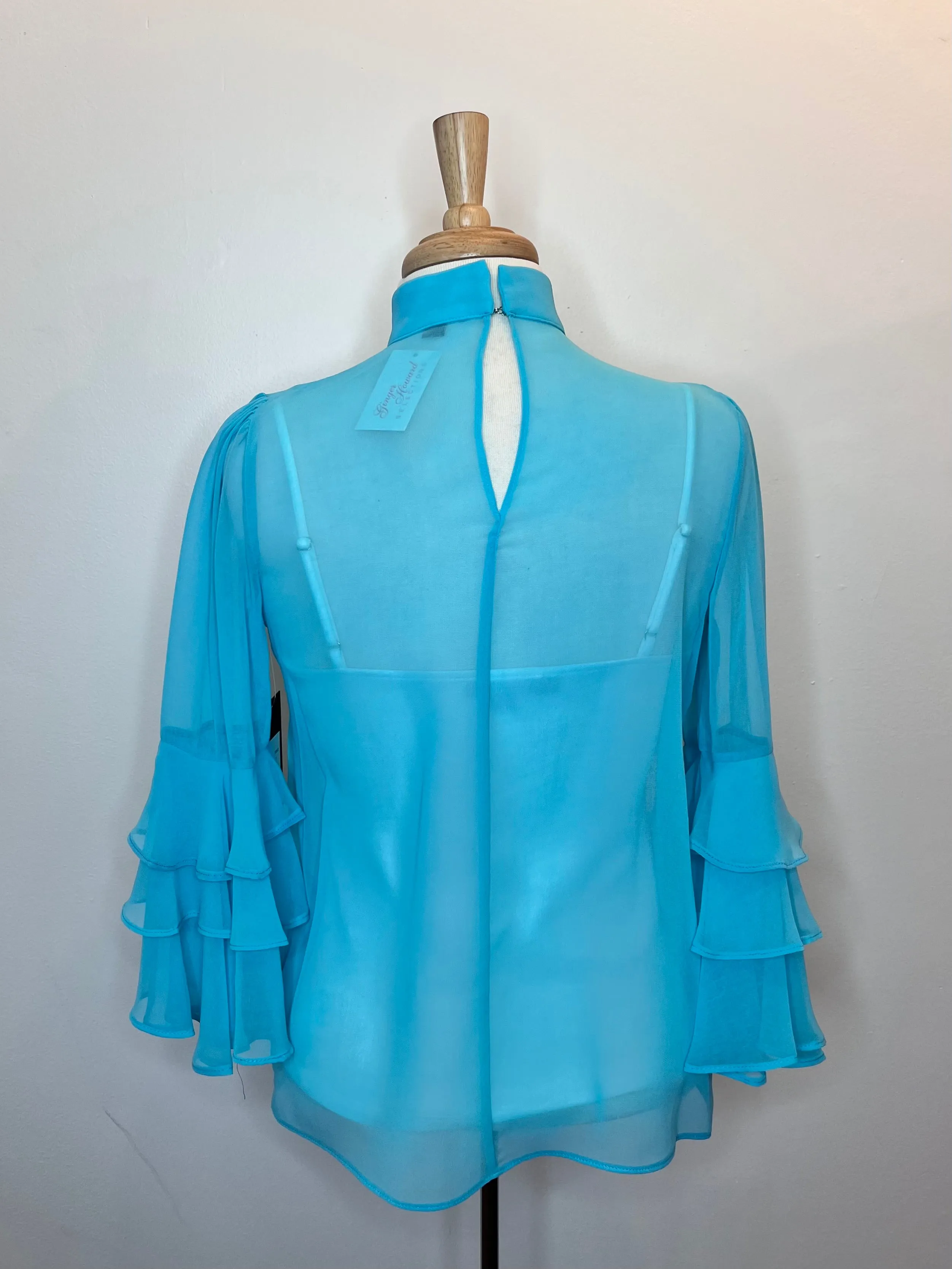 Bell Sleeve Chiffon Top