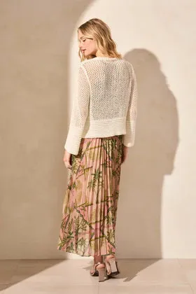Bell Slv Open Stitch Swt Cardigan-Cocomilk