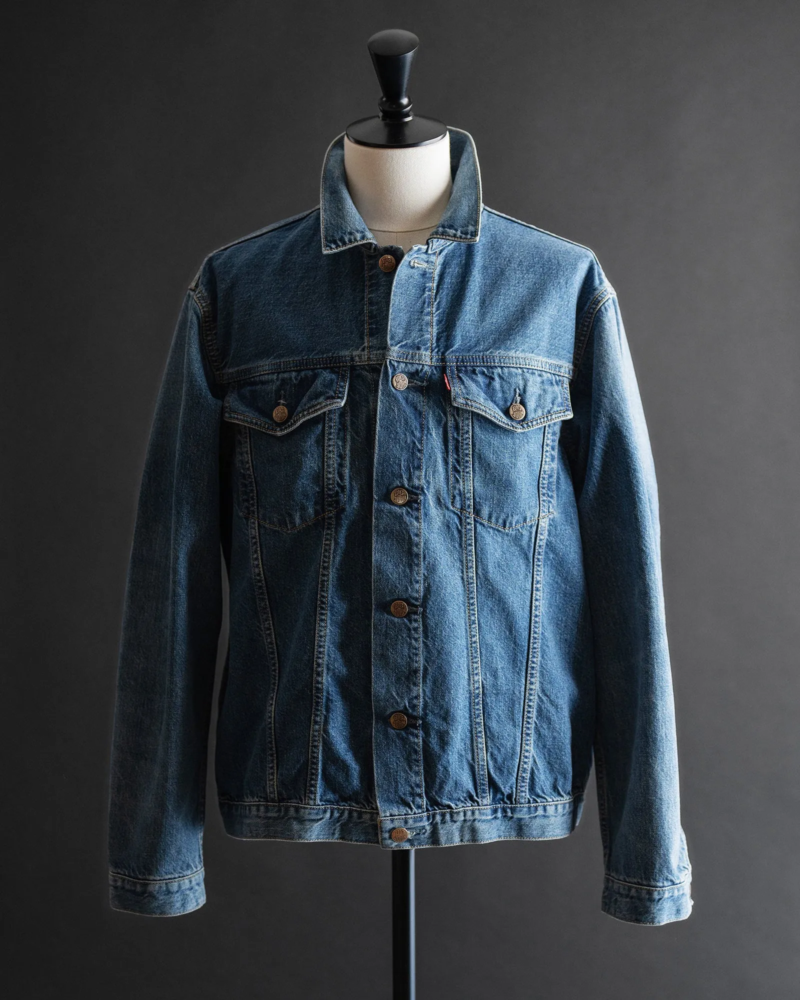 Big John M6010SL Vintage 60's Selvedge Denim Trucker Jacket - Antique Wash