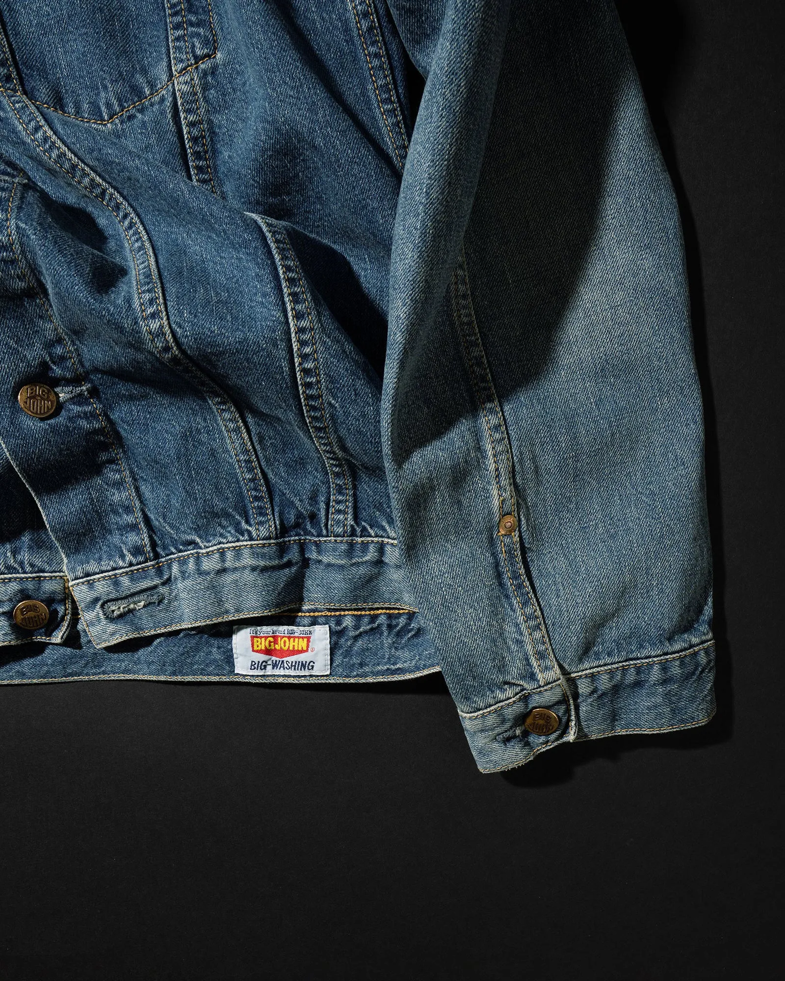 Big John M6010SL Vintage 60's Selvedge Denim Trucker Jacket - Antique Wash