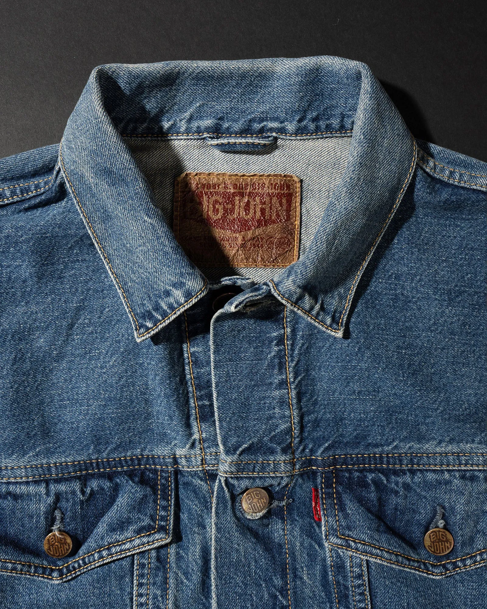 Big John M6010SL Vintage 60's Selvedge Denim Trucker Jacket - Antique Wash