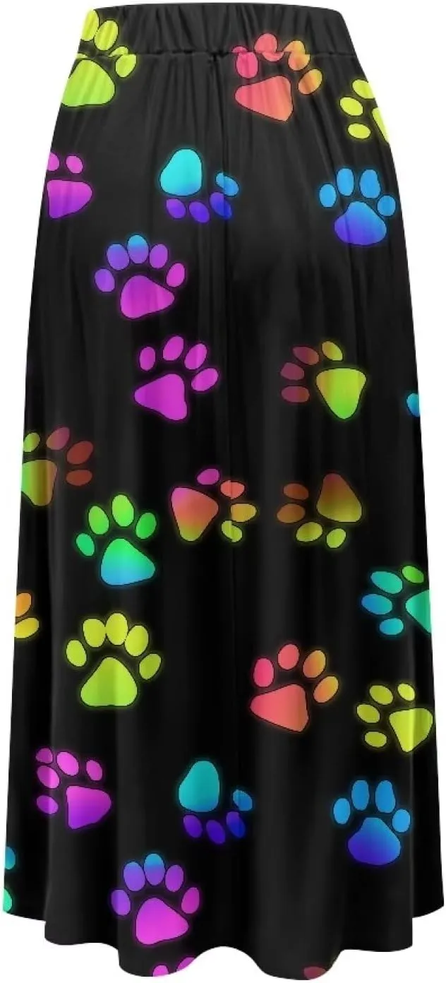 Biyejit Womens Skirt Midi Long Skirts High Waisted A Line Skirts Fall Skirts for Women Plus Size Swing Dress