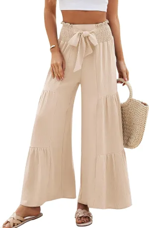 Blooming Jelly Women Casual Pants Wide Leg Trousers High Waisted Pant Trendy Vacation Outift 2025