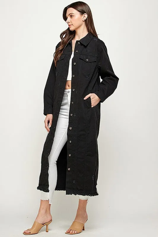 Blue Age Distressed Womens Denim Jacket