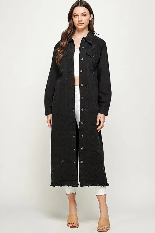 Blue Age Distressed Womens Denim Jacket