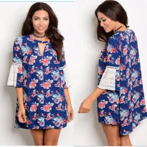 Blue Floral Top