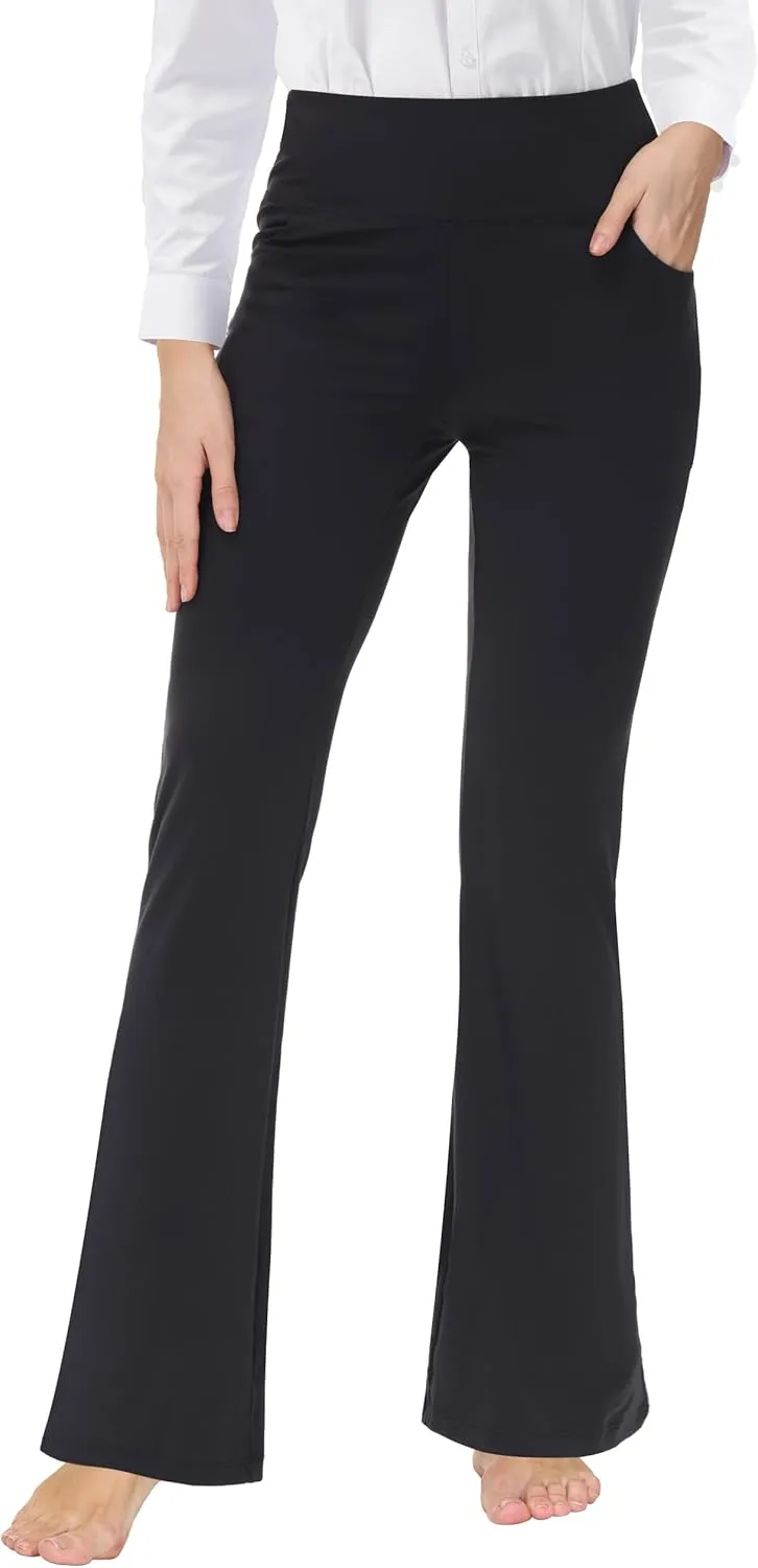 Bootcut Yoga Pants for Women High Waist Dress Pants Flare Leggings 27" 29" 31" 33" 35" 37" Workout Pant for Casual Work