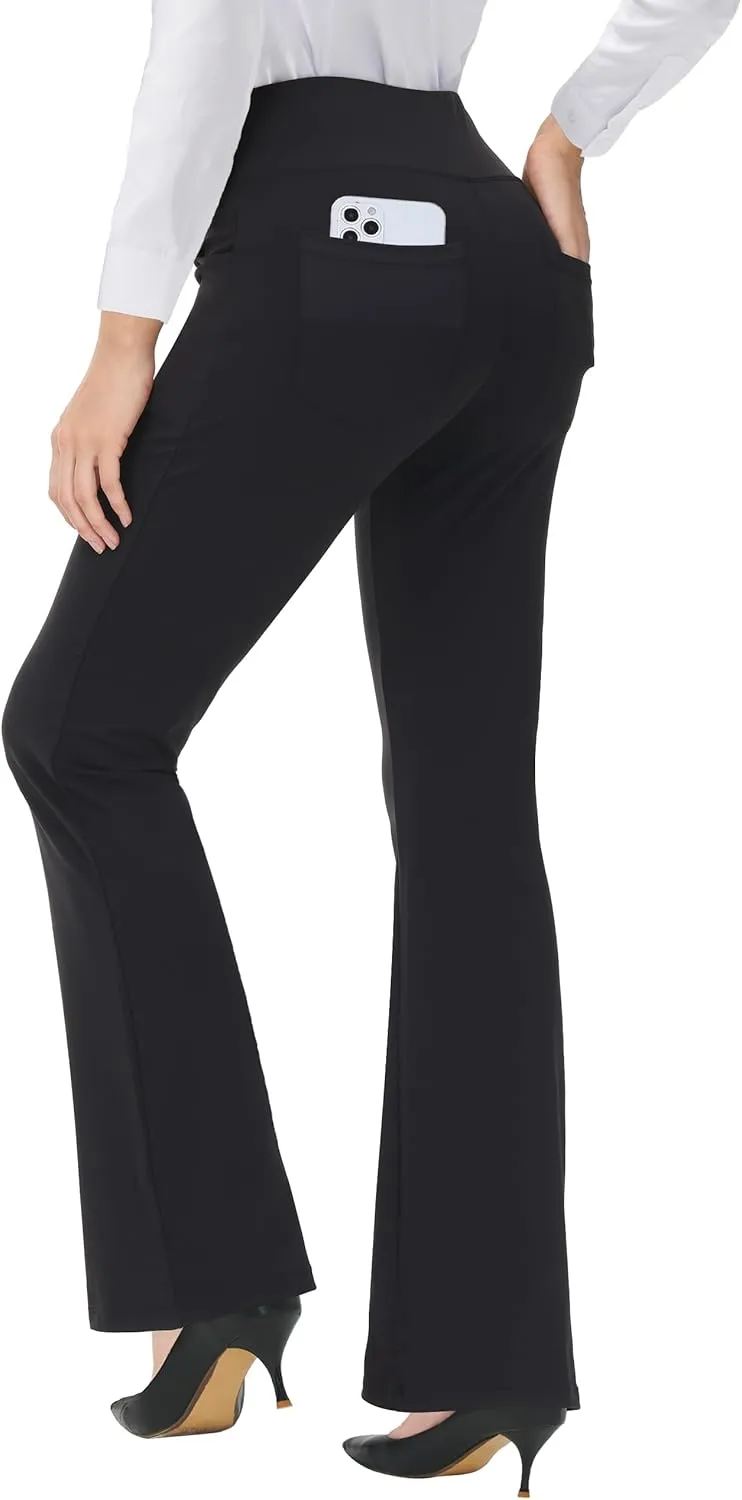 Bootcut Yoga Pants for Women High Waist Dress Pants Flare Leggings 27" 29" 31" 33" 35" 37" Workout Pant for Casual Work