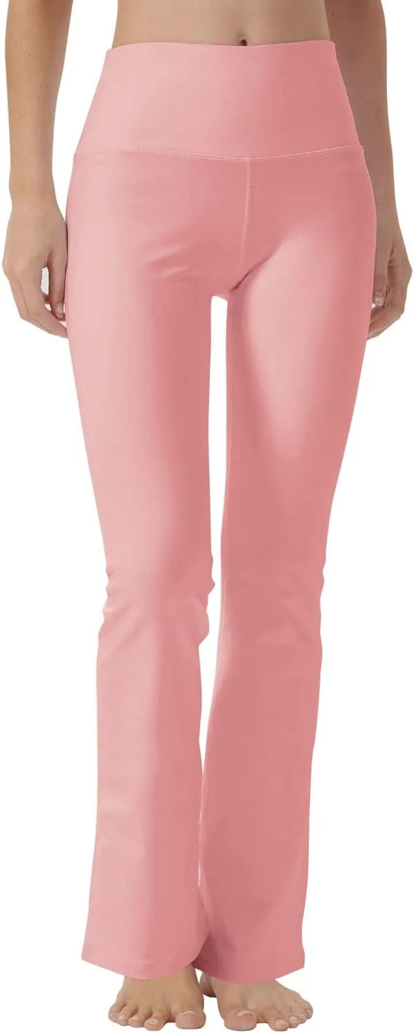 Bootcut Yoga Pants for Women with Hidden Pockets High Waist Workout Pants Tummy Control Dress Bootleg Work Pants