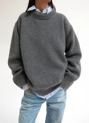 Caragh Chunky Crewneck in Derby Grey