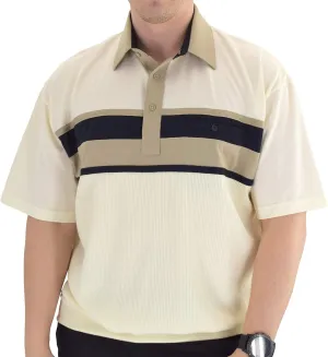 Classics Horizontal Short Sleeve Banded Bottom Shirt 6010-BL12