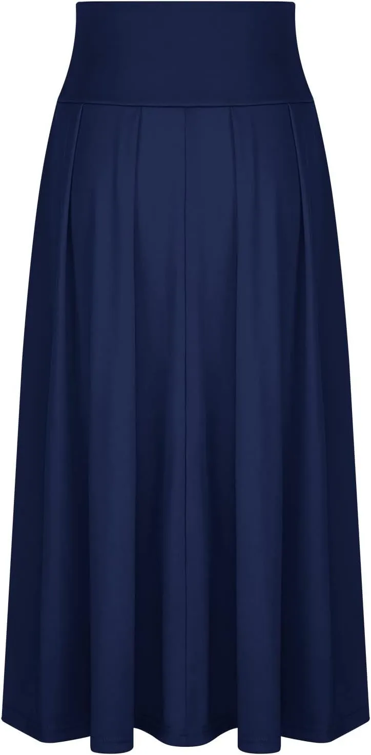 Elegant High Waisted Skirts for Women Plus Size Stretchy Business Work Maxi Skirt A Line Office Dress