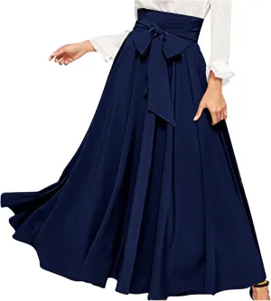 Elegant High Waisted Skirts for Women Plus Size Stretchy Business Work Maxi Skirt A Line Office Dress