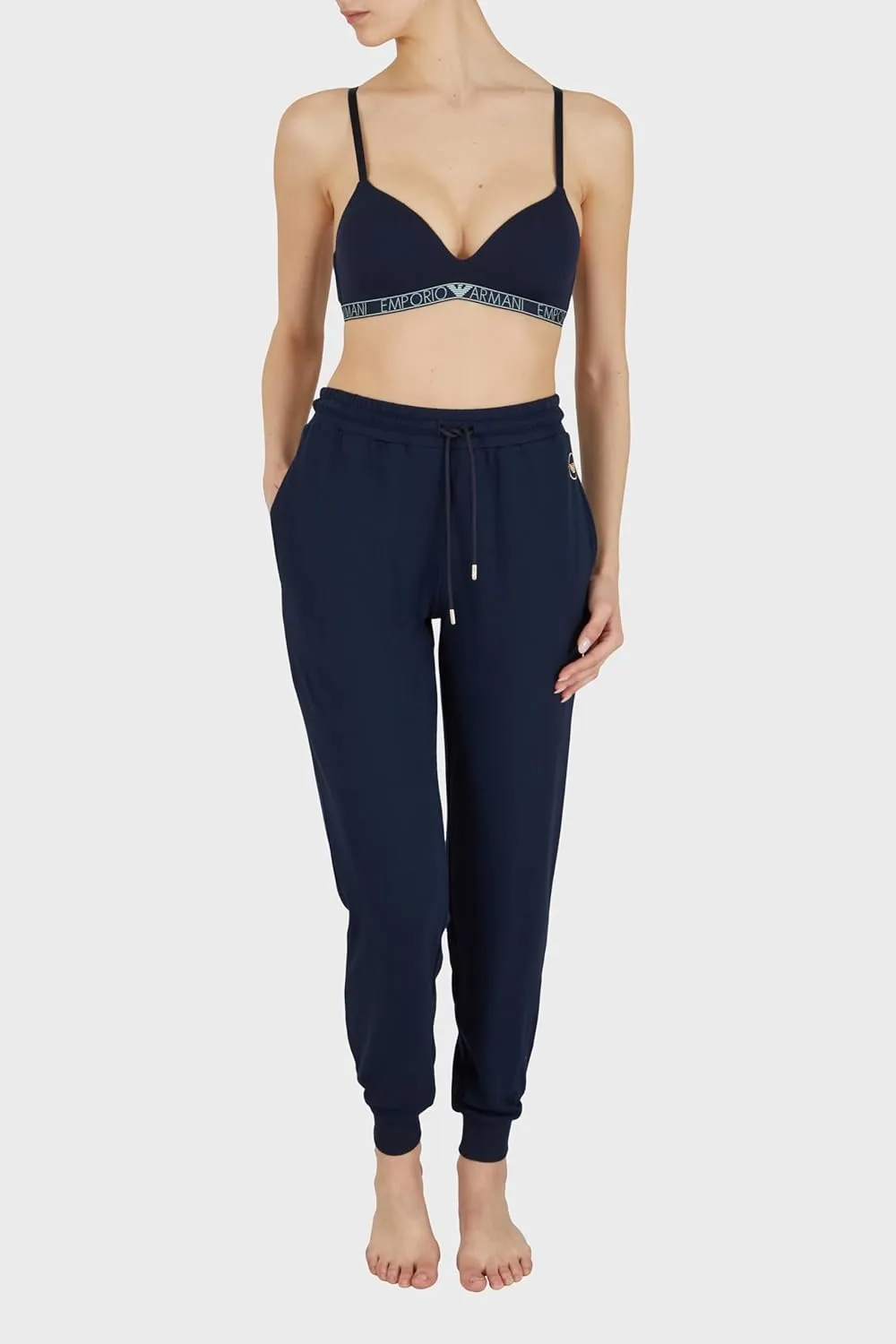 Emporio Armani Women's Eagle Studs Loungewear Pants