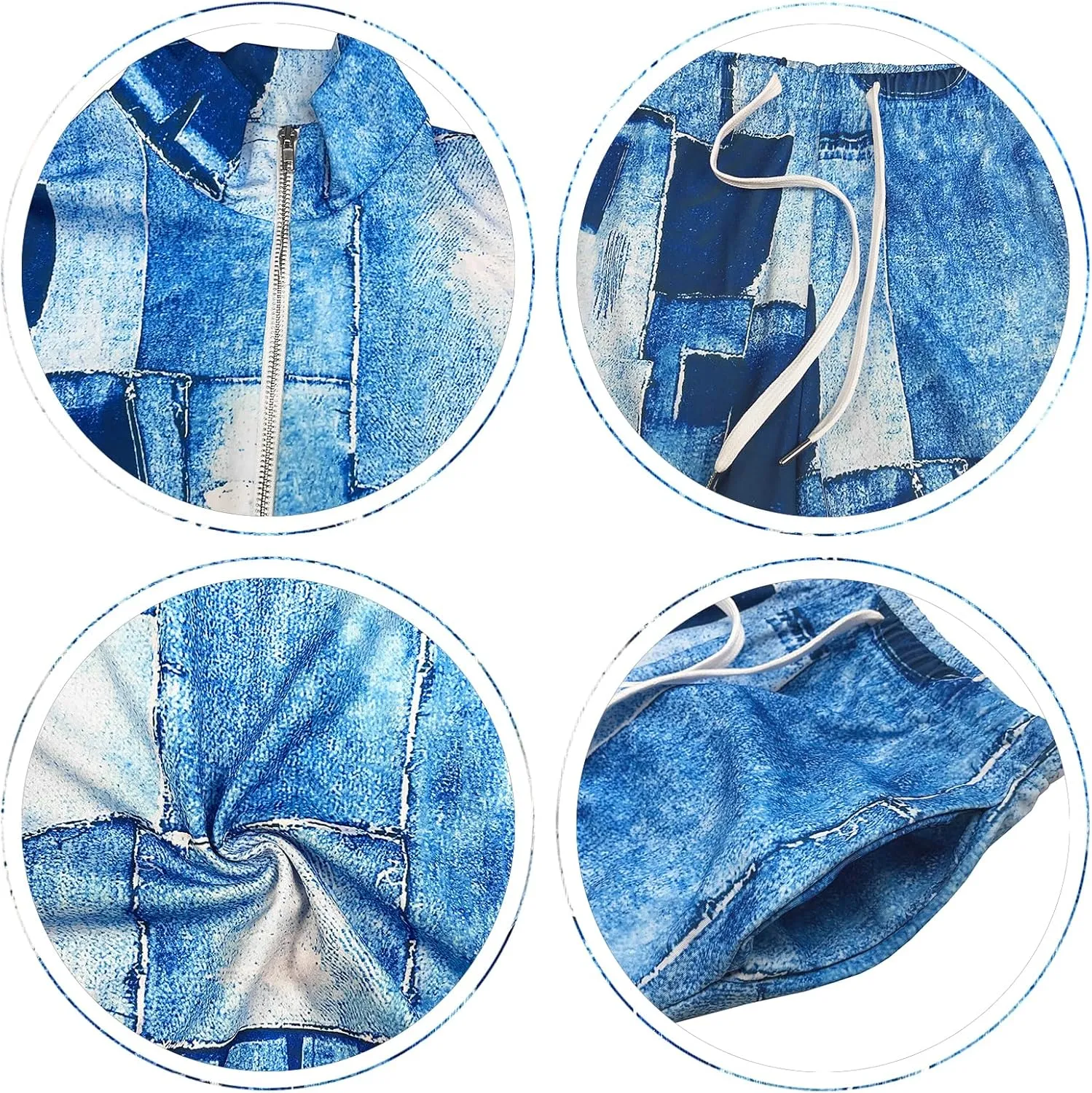 EOSIEDUR Women's Two Piece Outfits Zipper Jacket Pullover and Elastic Waistband Pants with Pockets Sweatsuit Tracksuit Sets