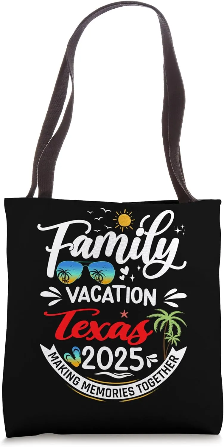 Family Vacation Texas 2025 Matching Vacation 2025 Tote Bag
