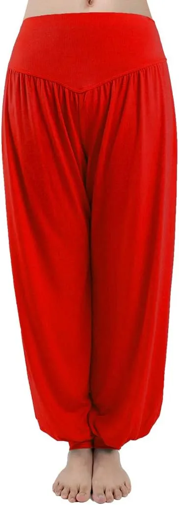 fitglam Women's Harem Pants Yoga Hippie Boho Beach Pants Summer Baggy Joggers Plus Size