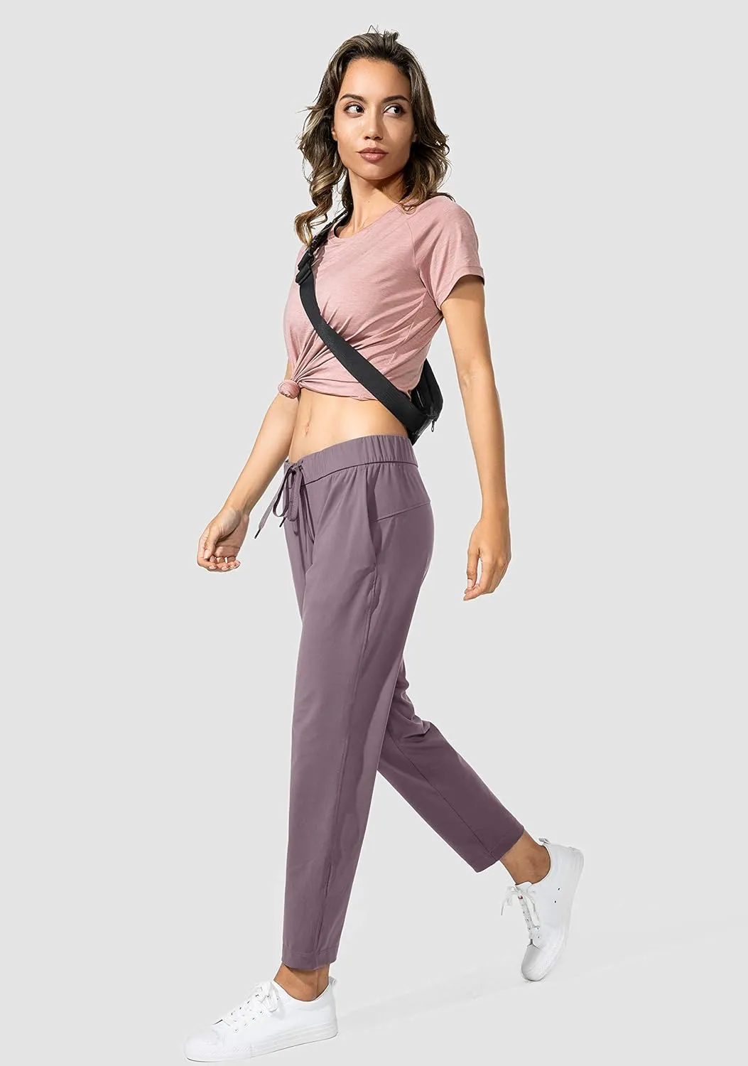 G Gradual Women's Pants with Deep Pockets 7/8 Stretch Ankle Sweatpants for Golf, Athletic, Lounge, Travel, Work