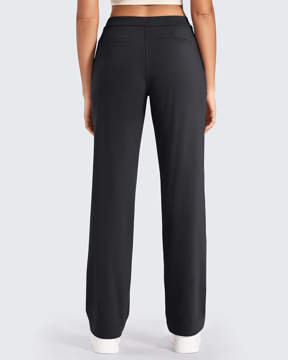 G4Free ShiftReady Yoga Pants for Women Business Casual Drawstring Pants Straight Leg Dress Pants for Work Petite/Regular/Tall
