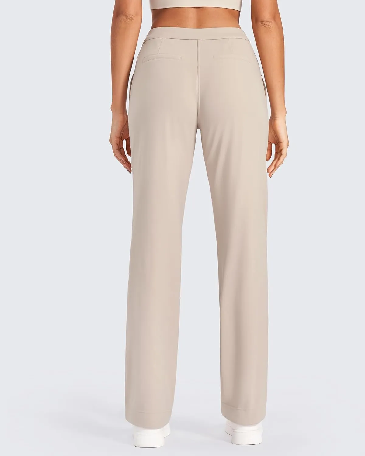 G4Free ShiftReady Yoga Pants for Women Business Casual Drawstring Pants Straight Leg Dress Pants for Work Petite/Regular/Tall