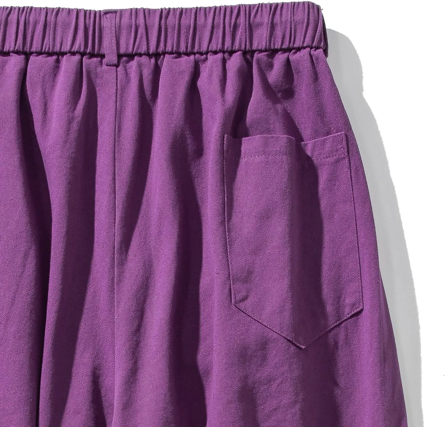 GURUNVANI Mens Wide Leg Harem Pants Japanese Loose Fit Pants Casual Elastic Waist Trouser