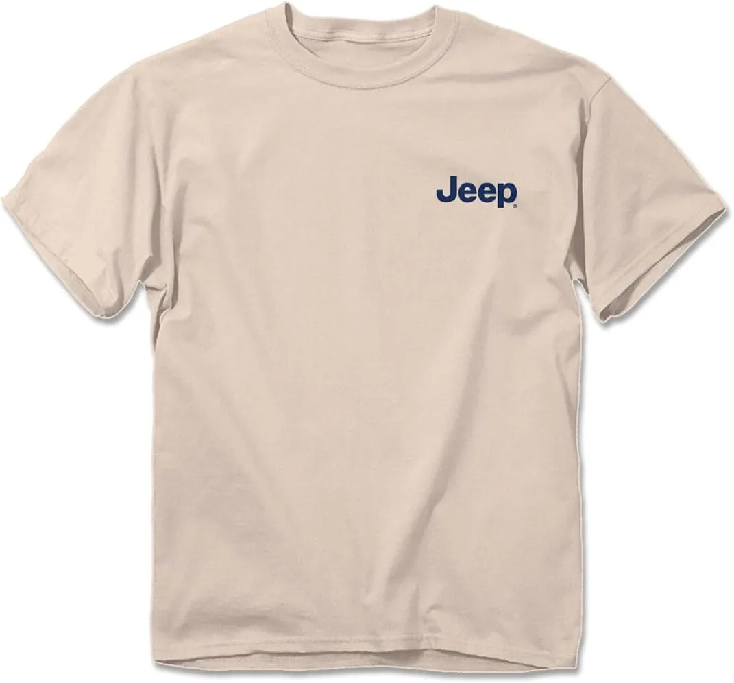 Jeep Duck Trail Blazer Short Sleeve T-Shirt | 100% Ringspun Cotton | Ivory, Jeep Duck Design