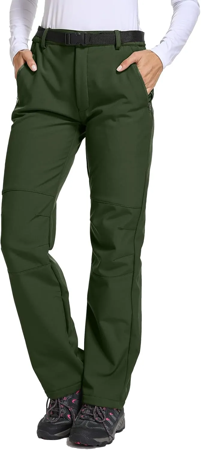 Jessie Kidden Women's Waterproof Pants Hiking Ski Snow Fish Fleece Lined Insulated Outdoor Golf Travel Pant