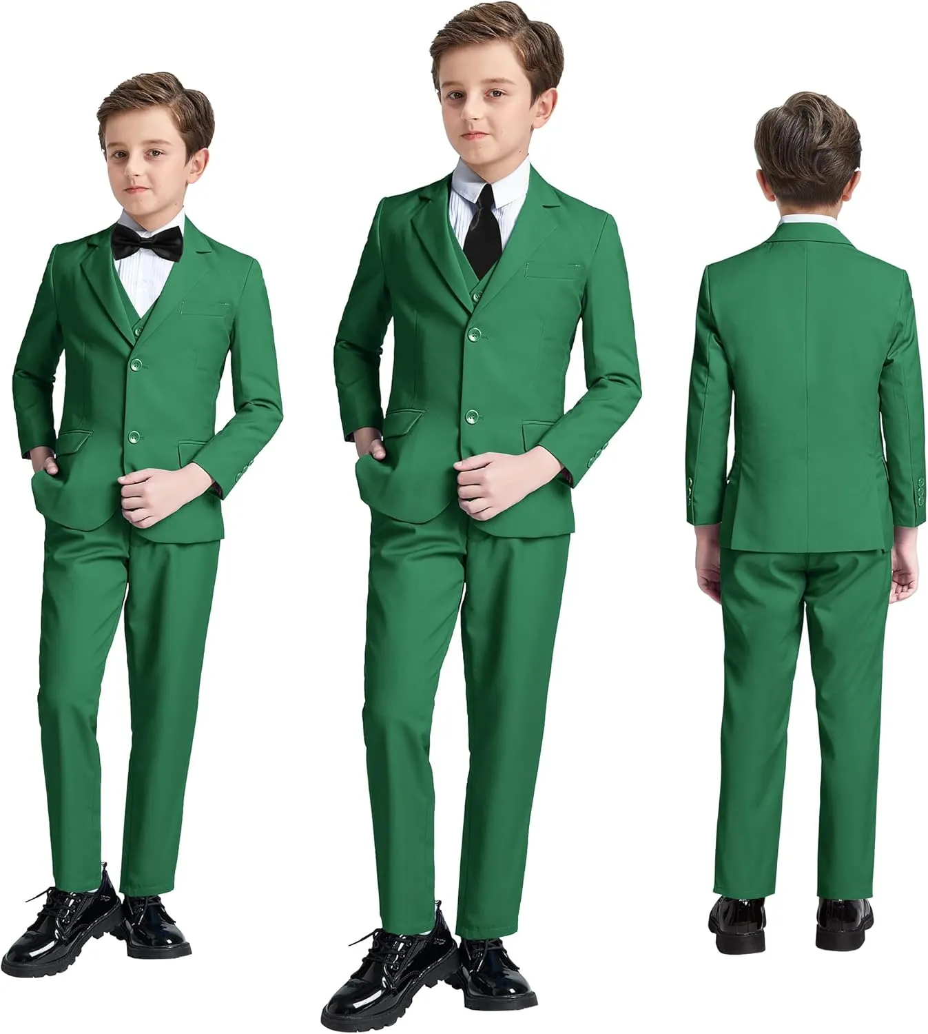 JPF Boy's Formal Suit Set Slim Fit Kids Tuxedo Suits for Wedding Teen Toddler Boy Dress Suit Outfit