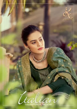 Kapil Fab Italian Silk Embroiderey Designer Work Salwar Suit