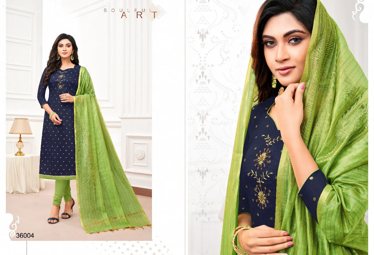 KAPIL TRENDZ BRINGS ORANGE BANARASI JACQUARD BUTTI WITH HANDWORK