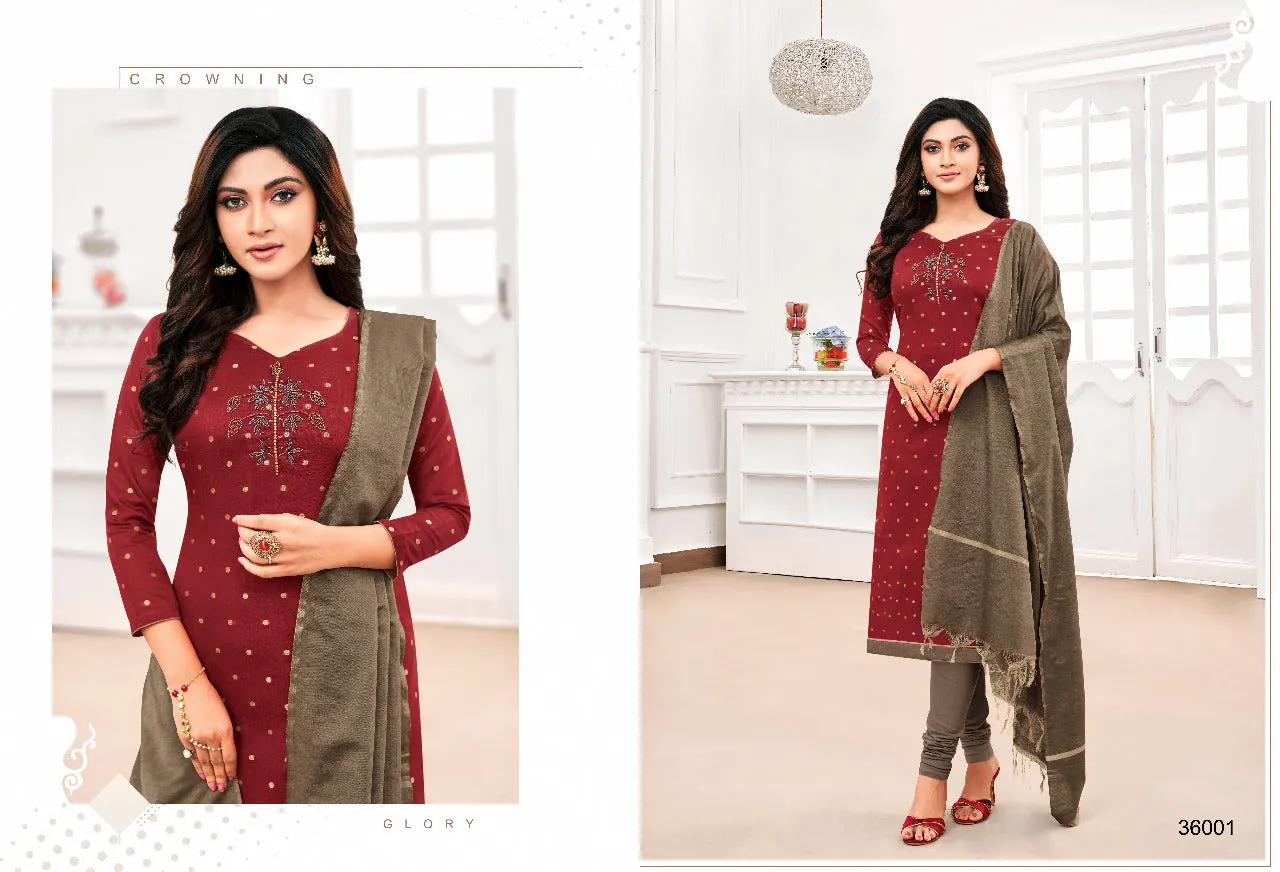 KAPIL TRENDZ BRINGS ORANGE BANARASI JACQUARD BUTTI WITH HANDWORK