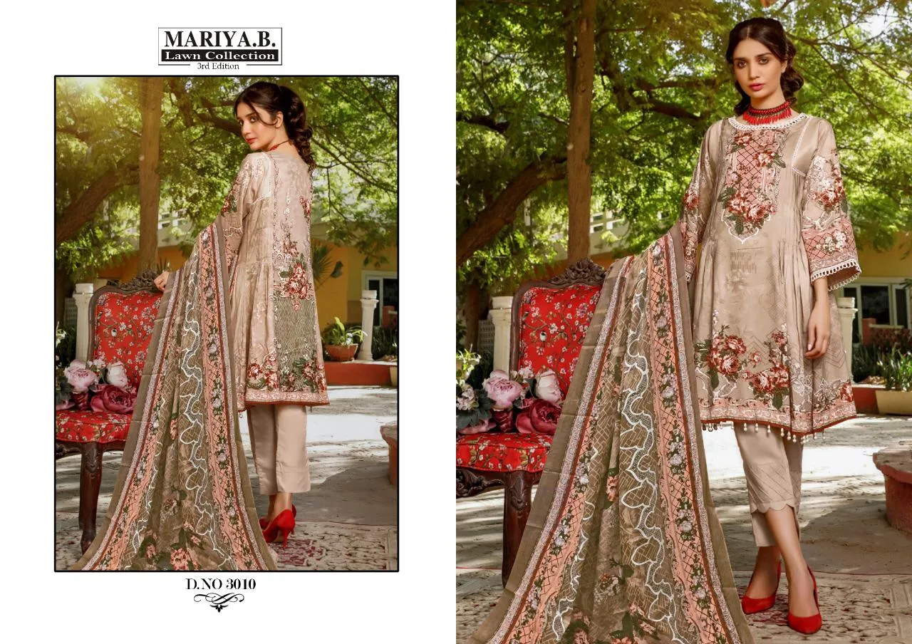 Karachi Cotton Mariya Pure Lawn Fancy Designer Salwar Suit