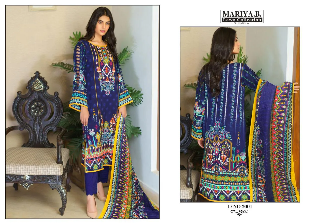 Karachi Cotton Mariya Pure Lawn Fancy Designer Salwar Suit