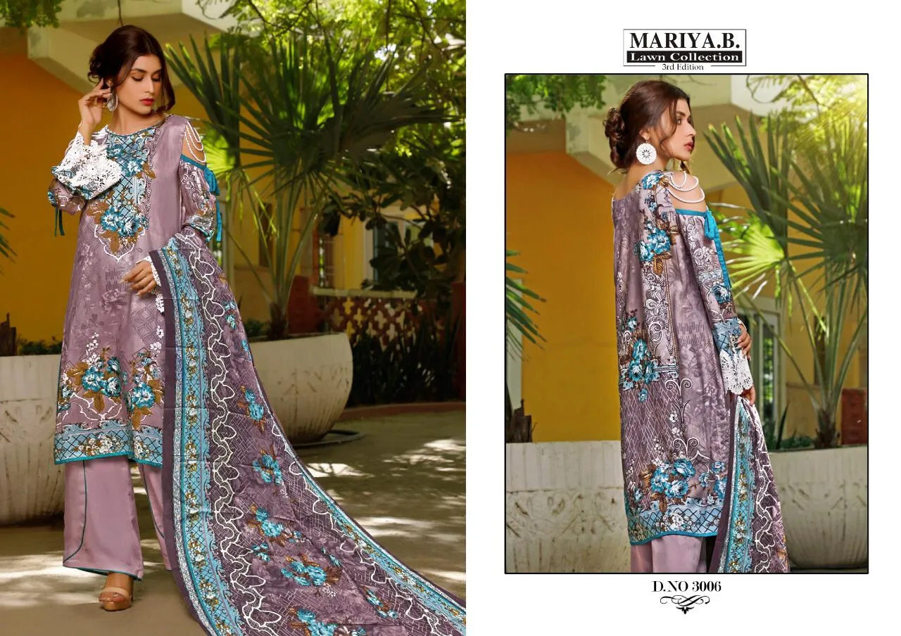 Karachi Cotton Mariya Pure Lawn Fancy Designer Salwar Suit