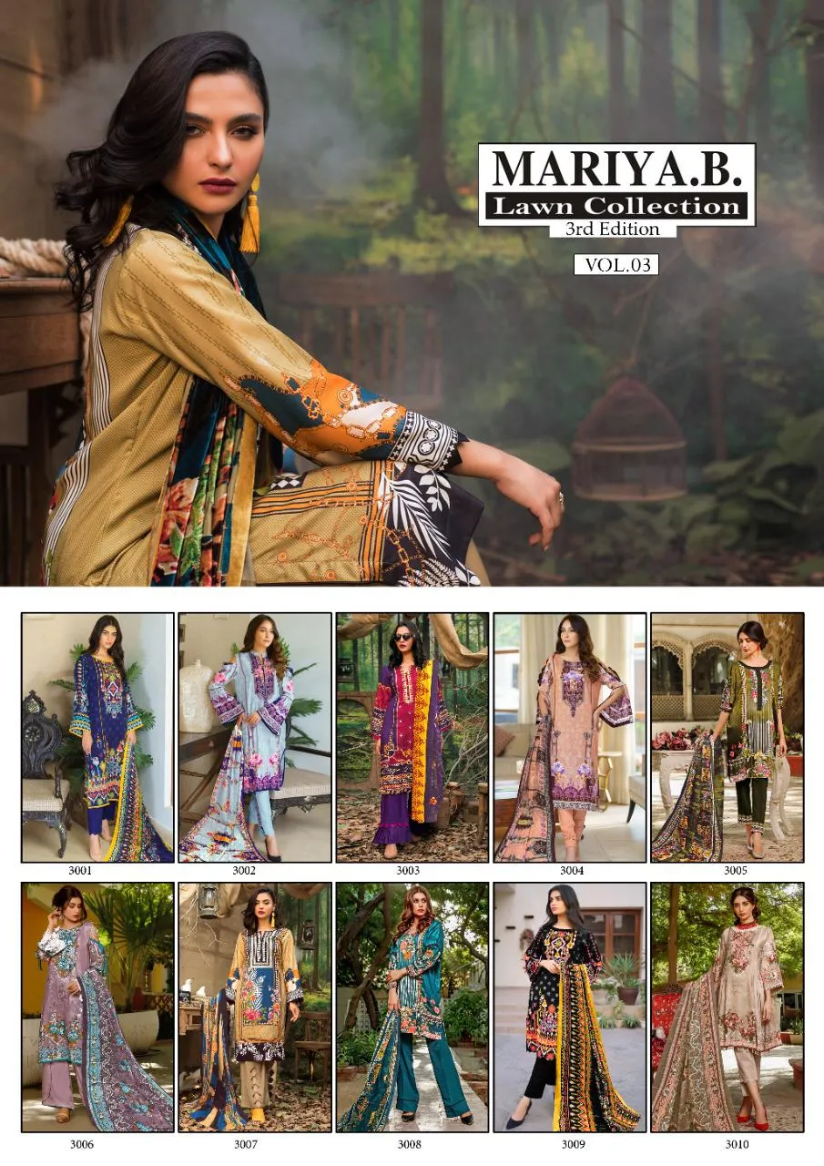 Karachi Cotton Mariya Pure Lawn Fancy Designer Salwar Suit