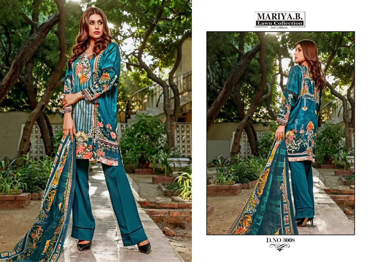 Karachi Cotton Mariya Pure Lawn Fancy Designer Salwar Suit