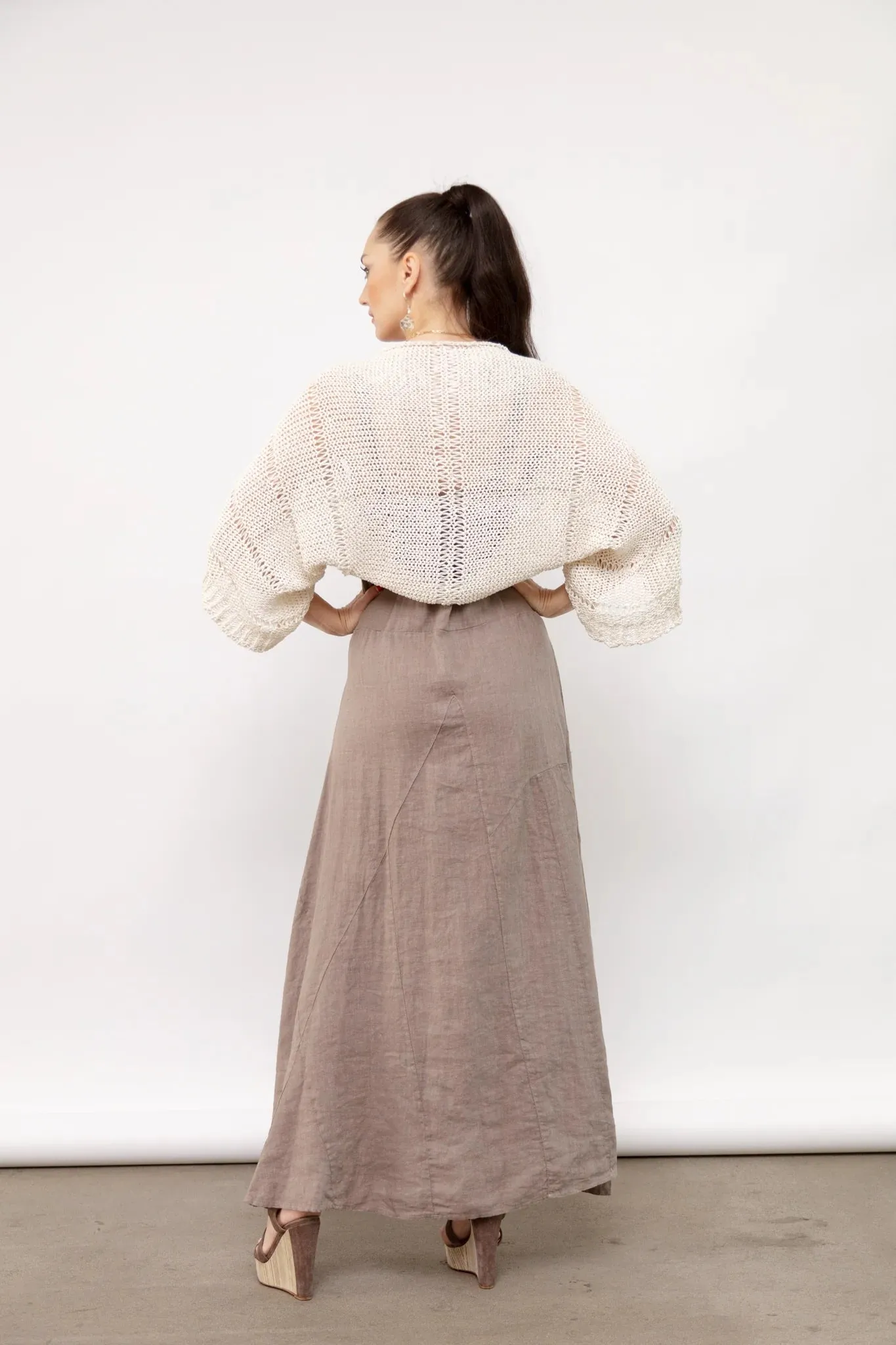 Knit Shrug with Bell Sleeve