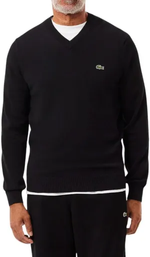 Lacoste Men's Long Sleeve Regular Fit V-neck Organic Cotton Sweater
