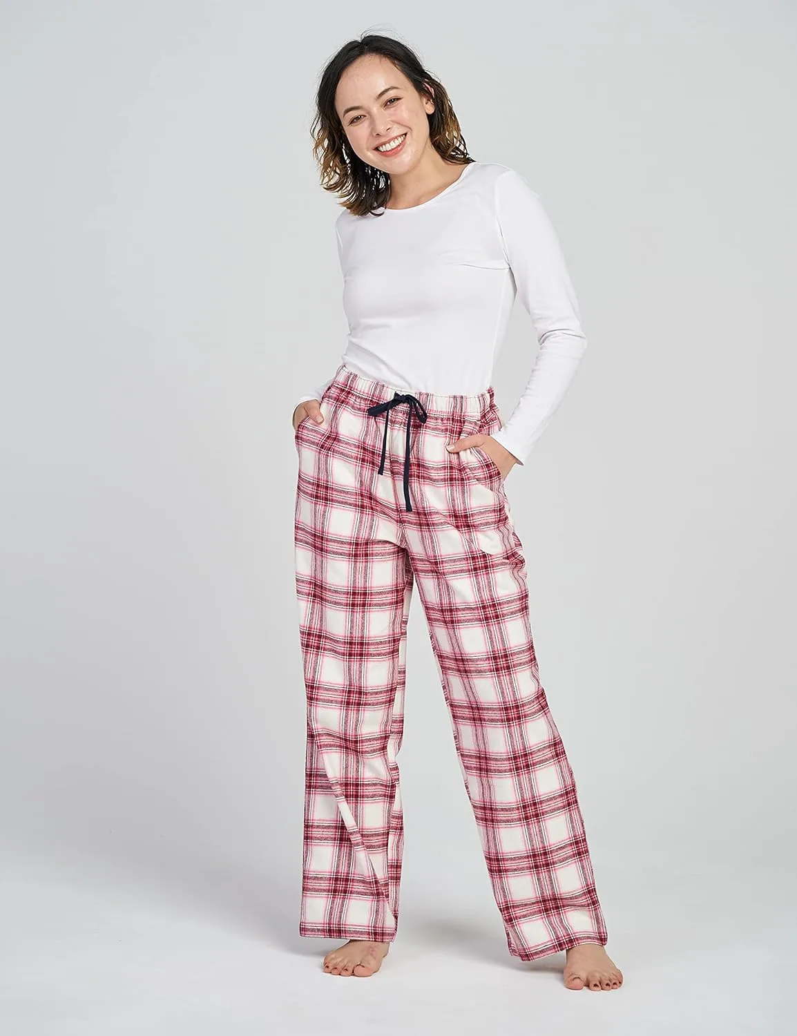 LAPASA Women's Pajama Pants, Comfy Lounge Sleep PJ Pants with Drawstring and Pockets L74 Flannel / L109 Fleece